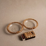 Brass Miniature Ashtray Set