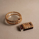 Brass Miniature Ashtray Set