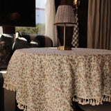 Spring Floral Cotton Tablecloth