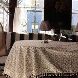 Spring Floral Cotton Tablecloth