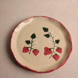 Ceramic Strawberry Salad Plate