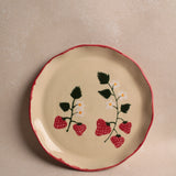 Ceramic Strawberry Salad Plate