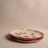 Ceramic Strawberry Salad Plate