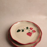 Ceramic Strawberry Appetizer Plate