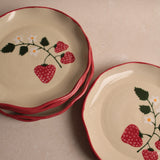 Ceramic Strawberry Appetizer Plate