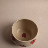 Ceramic Strawberry Ice Cream Bowl