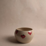 Ceramic Strawberry Ice Cream Bowl