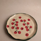 Ceramic Cherry Lunch Plate