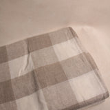 Minimal Check Linen Crema Tablecloth