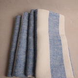 Linen Napkin Off White Blue Philippe
