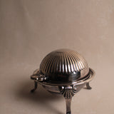 Victorian Silver Plated Roll Top Butter Dish