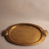 Vintage Brass Shell Serving Tray
