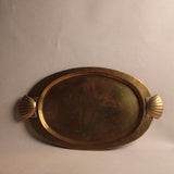 Vintage Brass Shell Serving Tray