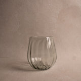 Hand Blown Oval Fluted Glass