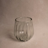 Hand Blown Oval Fluted Glass
