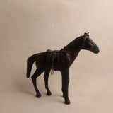 Vintage Leather Horse Sculpture