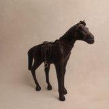 Vintage Leather Horse Sculpture