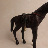 Vintage Leather Horse Sculpture