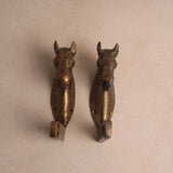 Vintage Brass Horse Wall Hook