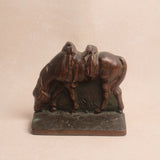 Vintage Riding Horse Brass Bookend