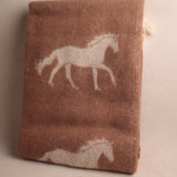 Chestnut Horse Wool Throw
