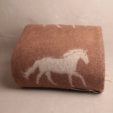 Chestnut Horse Wool Throw