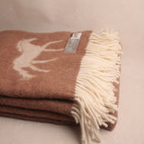 Chestnut Horse Wool Throw