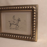 Equestrian Sketch Beaded Framed Art