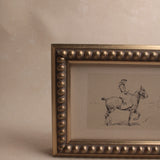 Equestrian Sketch Beaded Framed Art