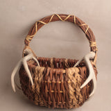 Vintage Antler Basket