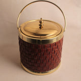 Leather Woven Champagne Bucket