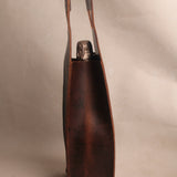Handmade Vintage Leather Liquor Tote Bag