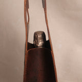 Handmade Vintage Leather Liquor Tote Bag