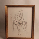 The Sitting Sketch Framed Art
