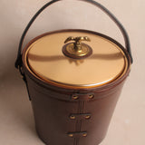 Vintage Leather Eagle Ice Bucket