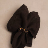 Linen Hemstitch Napkin | Brown