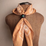 Leather & Turquoise Bandana Slide