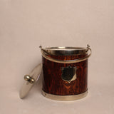 Vintage Wooden Crest Biscuit Bucket