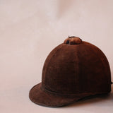 Brown Velvet Equestrian Helmet