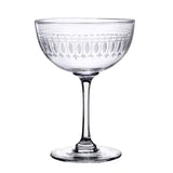 A Pair of Crystal Cocktail Glasses with Lens Design