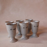 Midcentury French Mazagran Coffee Cups | Set of 6