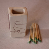 Ceramic Matchbox | Smoking Woman