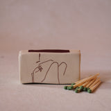 Ceramic Matchbox | Smoking Woman