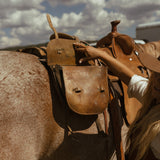 Vintage Leather Saddle Bag